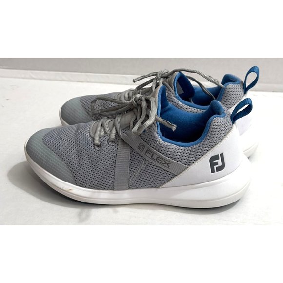 FootJoy 95727 Women's Flex Spikeless Golf Shoe White Grey Size 6.5 W Wide - Picture 1 of 6